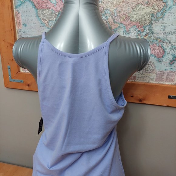 Kangol Spaghetti Top Camisole Lavender Purple Graphic White Logo Cotton Size XL - Picture 6 of 9